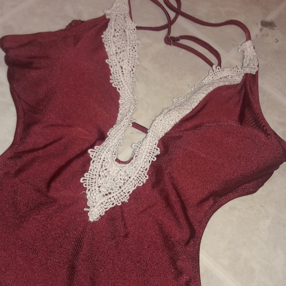 Maroon Medium swim one piece 💕 - Picture 2 of 4